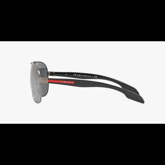 { Prada } Linea Rossa Silver Mirror Aviators - Picture 6 of 6